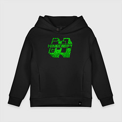 Толстовка оверсайз детская Minecraft, цвет: черный