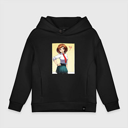 Толстовка оверсайз детская Ochako Uraraka, цвет: черный