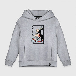 Толстовка оверсайз детская Моя геройская академия, цвет: меланж