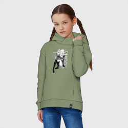 Толстовка оверсайз детская No Game No Life, цвет: авокадо — фото 2