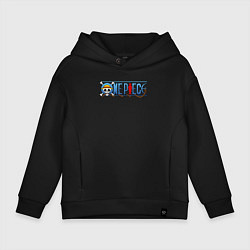 Толстовка оверсайз детская ONE PIECE ВАН ПИС, цвет: черный