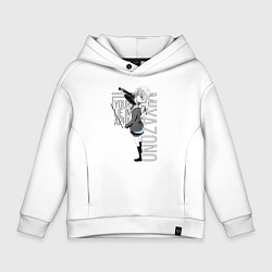 Толстовка оверсайз детская Твоя апрельская ложь, цвет: белый