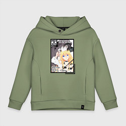 Толстовка оверсайз детская Ангел кровопролития, цвет: авокадо