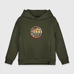 Толстовка оверсайз детская Сет суши, цвет: хаки