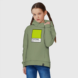 Толстовка оверсайз детская Shrek: Pantone Color, цвет: авокадо — фото 2
