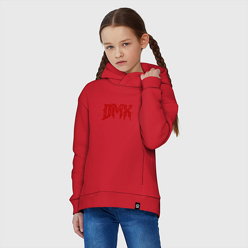 Детское худи оверсайз DMX Logo / Красный – фото 3
