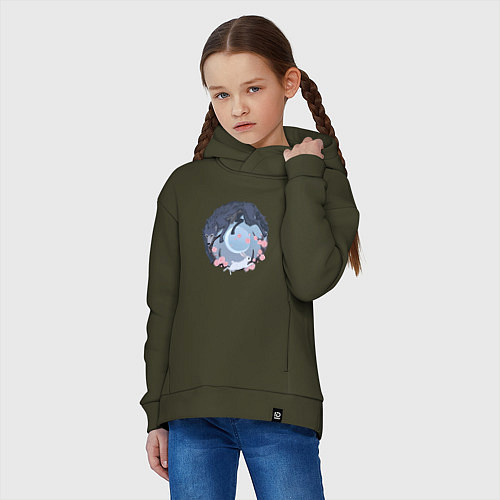 Детское худи оверсайз Легоси и Хару / Хаки – фото 3