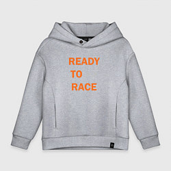 Толстовка оверсайз детская KTM READY TO RACE спина Z, цвет: меланж