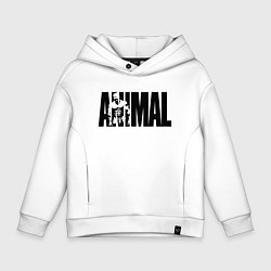 Толстовка оверсайз детская ANIMAL ЭНИМАЛ, цвет: белый