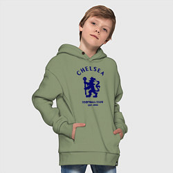 Толстовка оверсайз детская Chelsea Est. 1905, цвет: авокадо — фото 2