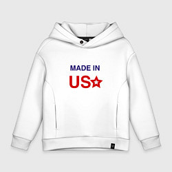 Толстовка оверсайз детская Made in usa, цвет: белый