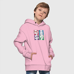 Толстовка оверсайз детская Женское настроение в аниме, цвет: светло-розовый — фото 2