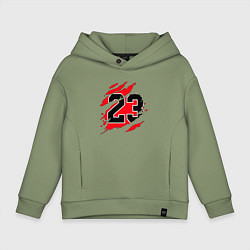 Толстовка оверсайз детская Bulls 23, цвет: авокадо