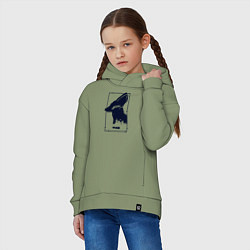 Толстовка оверсайз детская Love Death And Robots Доброй охоты, цвет: авокадо — фото 2