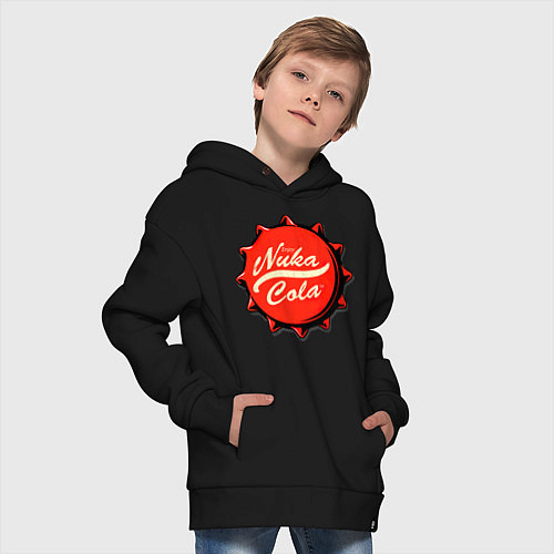 Детское худи оверсайз Nuka Cola Fallout / Черный – фото 4