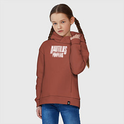 Толстовка оверсайз детская Nautilus Pompilius логотип, цвет: кирпичный — фото 2