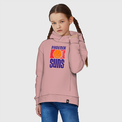 Детское худи оверсайз Phoenix Suns / Пыльно-розовый – фото 3