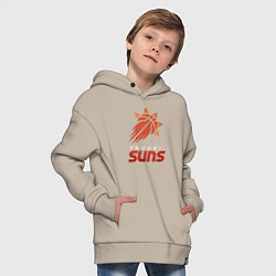 Толстовка оверсайз детская Suns Basketball, цвет: миндальный — фото 2