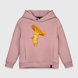 Толстовка оверсайз детская Лисичка, цвет: пыльно-розовый