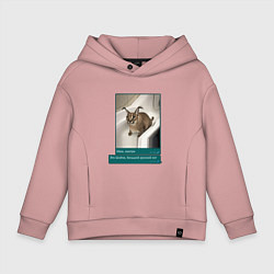 Толстовка оверсайз детская Шлёпа, цвет: пыльно-розовый
