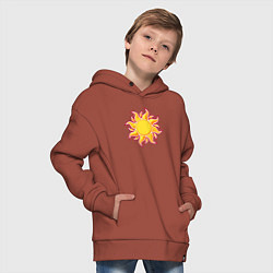 Толстовка оверсайз детская Super Sun, цвет: кирпичный — фото 2