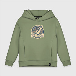 Толстовка оверсайз детская На Марс - 2030, цвет: авокадо