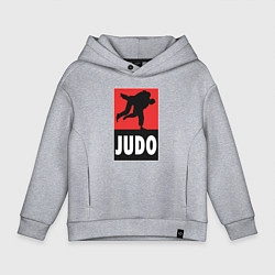 Толстовка оверсайз детская Judo, цвет: меланж