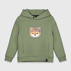 Толстовка оверсайз детская Тарумару, цвет: авокадо