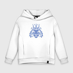 Толстовка оверсайз детская Царь Тигр, цвет: белый
