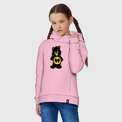 Толстовка оверсайз детская Wu-Tang Bear, цвет: светло-розовый — фото 2