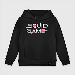 Толстовка оверсайз детская Squid game - Игра в кальмара, цвет: черный