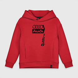 Толстовка оверсайз детская АудиAudi, цвет: красный