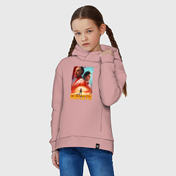 Толстовка оверсайз детская FAR CRY 6 ФАР КРАЙ 6 ПОСТЕР, цвет: пыльно-розовый — фото 2