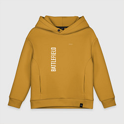 Толстовка оверсайз детская BATTLEFIELD 2042 БЕЛЫЙ ЛОГОТИП, цвет: горчичный