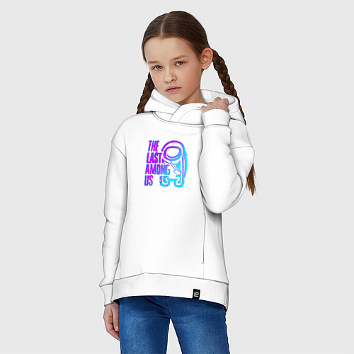 Детское худи оверсайз AMONG US NEON STYLE / Белый – фото 3