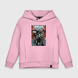 Толстовка оверсайз детская Metallica - cool dudes!, цвет: светло-розовый