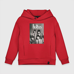 Толстовка оверсайз детская Легендарные музыканты, цвет: красный