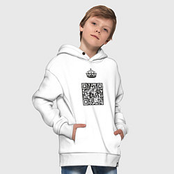 Толстовка оверсайз детская QR King, цвет: белый — фото 2