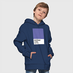 Толстовка оверсайз детская Цвет Pantone 2022 года - Very Peri, цвет: тёмно-синий — фото 2
