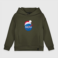 Толстовка оверсайз детская NASA NEW YEAR 2022, цвет: хаки