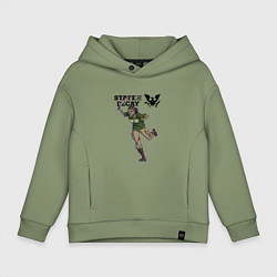 Толстовка оверсайз детская Дикей Загнивающий штат, цвет: авокадо