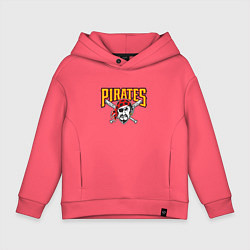 Толстовка оверсайз детская Pittsburgh Pirates - baseball team, цвет: коралловый