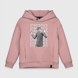 Толстовка оверсайз детская Lil Timmy Tim Statistics, цвет: пыльно-розовый