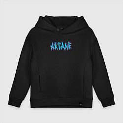 Толстовка оверсайз детская ARCANE LEAGUE OF LEGENDS NEON LOGO, цвет: черный
