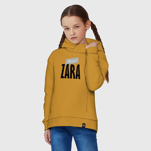 Детское худи оверсайз Unreal Zara / Горчичный – фото 3