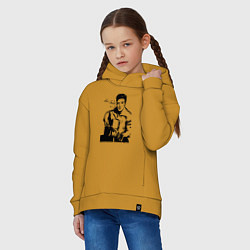 Толстовка оверсайз детская Elvis, цвет: горчичный — фото 2