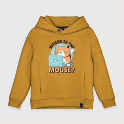 Детское худи оверсайз Где же мышка Программист поймет