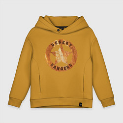 Толстовка оверсайз детская Wasteland 3 desert rangers star emblem, цвет: горчичный