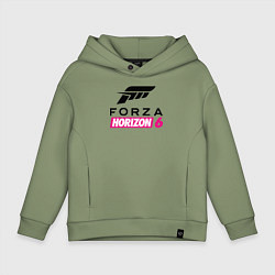 Толстовка оверсайз детская Forza Horizon 6 logo, цвет: авокадо