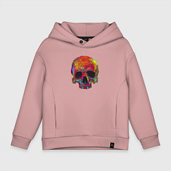 Детское худи оверсайз Cool color skull